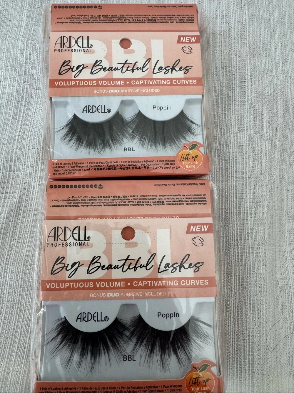 Ardell Big Beautiful Lashes BBL - Poppin (Black) 8 Pack Bundle